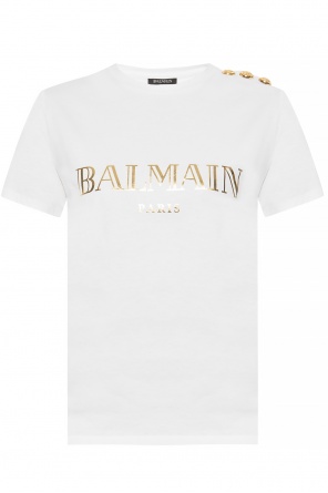 T-shirt z nadrukowanym logo, zdjęcie 1 T-shirt z nadrukowanym logo od Balmain